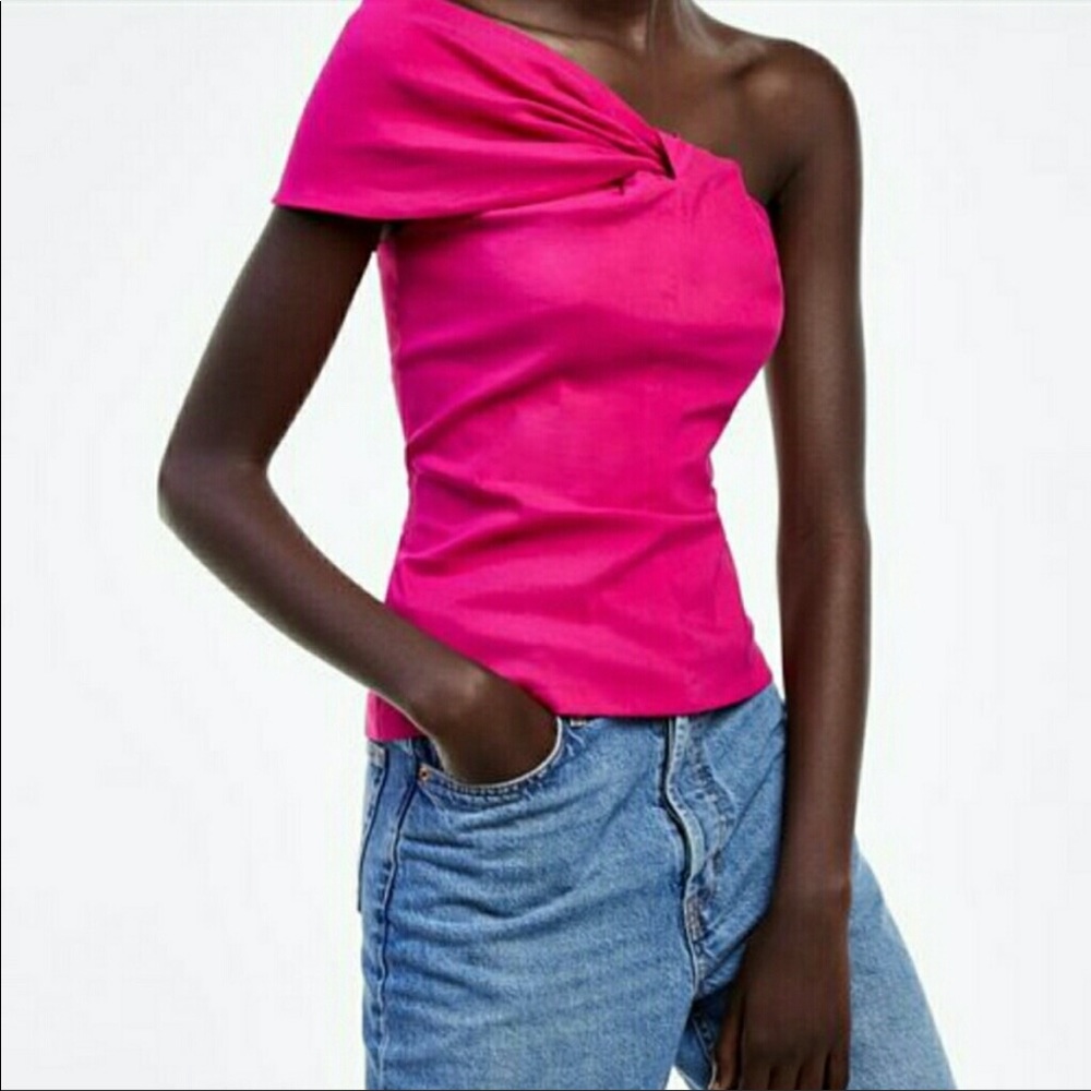 Zara Asymmetrical Knot Top